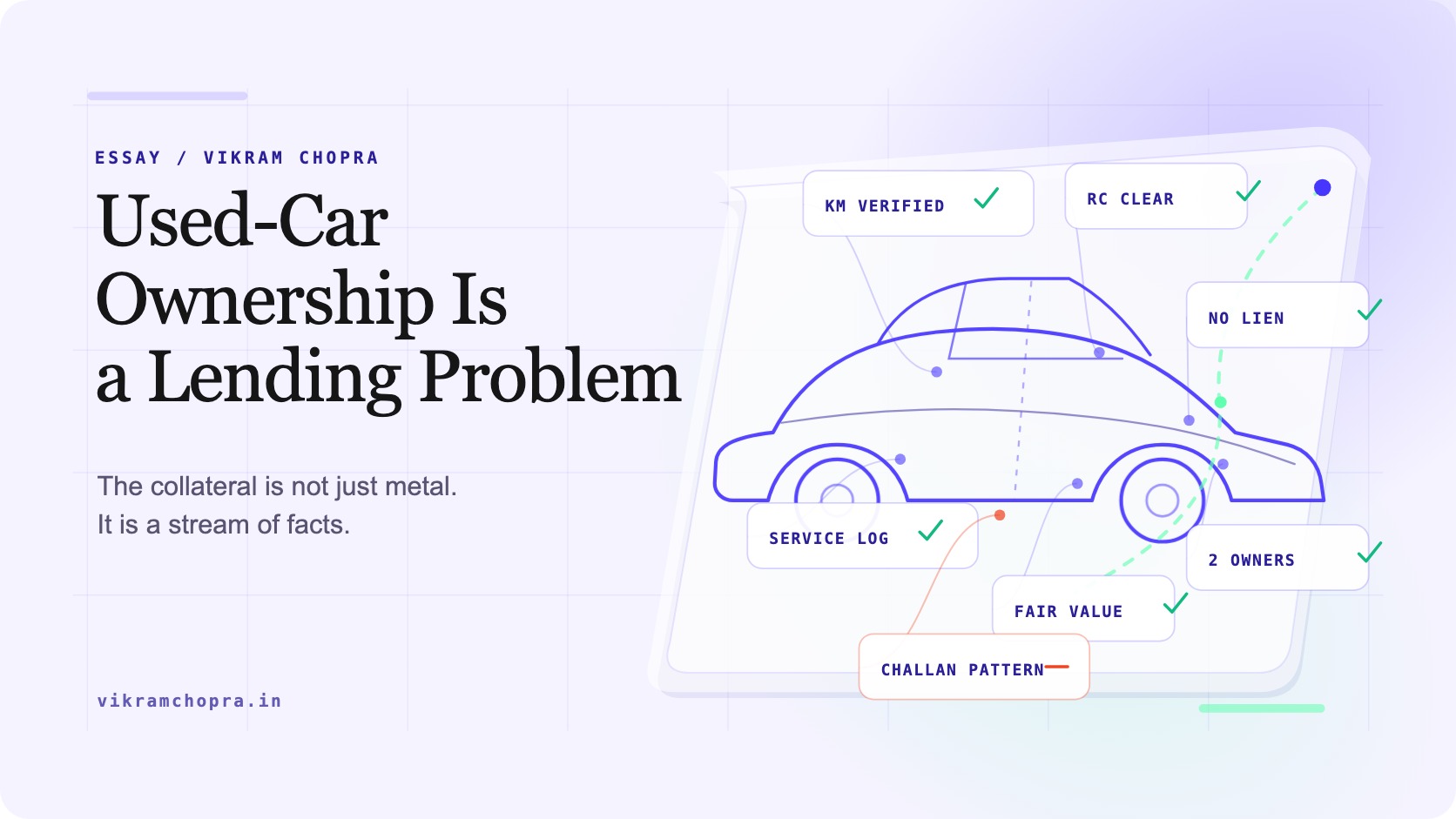 Editorial visual for Nobody Buys a Used Car. They Buy an EMI.